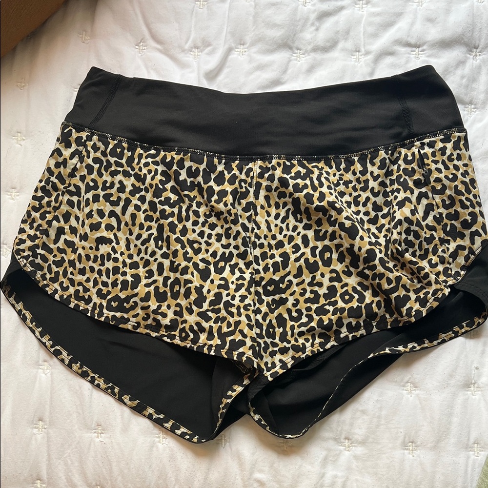 Outdoor Voices Leopard Print Athletic Shorts
